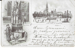 - 3437 - ANVERS  Place Verte Et Cathédrale ( Superbe Litho !!! )  Plis Coin Superieur Droit - Antwerpen