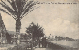 24996 " GENOVA-LA FOCE DA CIRCONVALLAZIONE A MARE " ANIMATA-VERA FOTO-CART. POSTALE SPED.1918 - Genova