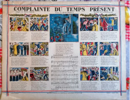 Affichette Pétain WWII WW2 Partition Complainte Du Temps Présent Chantier De Jeunesse 1940  Hervé Baille éd Tord-boyau - 1939-45