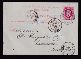 DDFF 184 --  Entier Postal Type TP 30 AMBULANT OUEST 1 1882 De GAND Faub.Bruges Vers Doubs F - Coba 15 EUR S/TP Détaché - Ambulants