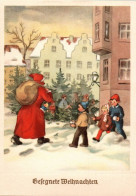 G8133 - TOP Glückwunschkarte Weihnachten - Weihnachtsmann Santa Claus Kinder Verlag Erhard Neubert DDR - Kerstman