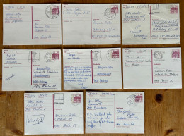 Bund Ganzsache 60 Pfg. 8x Michel Nr. P135 Gestempelt, Schloß Rheydt, Siehe 2 Scans - Postcards - Used