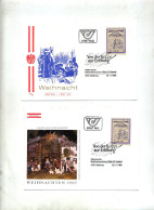 2 Lettre Fdc ? 1965 Salzbourg Noel Creche - FDC