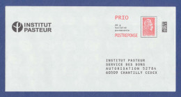 INSTITUT PASTEUR Postréponse Neuf. Autorisation 52784, 20g Validité Permanente. Dos 351223. - PAP: Antwort/Marianne L'Engagée