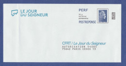LE JOUR DU SEIGNEUR PERF Postréponse Neuf. Autorisation 54085, 20g Validité Permanente. Dos 421781. - PAP: Ristampa/Marianne L'Engagée