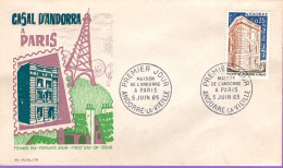 Andorre,FDC 1965 " Maison D'Andorre à Paris " - Lettres & Documents