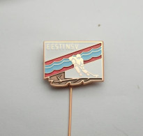 Official Badge Of The Estonian Soviet Socialist Republic Ice Hockey Federation - Sport Invernali