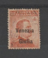 VENEZIA  GIULIA:  1918/19  SOPRASTAMPATO  -  20 C. ARANCIO  US. -  SASS. 23 - Venezia Giuliana