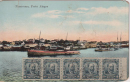 BRAZIL - Panorama Porto Alegre - Good Shipping View And Stamps.   VG Rear Imprints Etc  1917 - Porto Alegre
