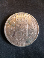 Pièce De 5 Francs De Léopold II Datée De 1870 (n°157 Du Catalogue Officiel) - 5 Frank