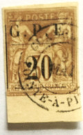Guadeloupe N°1 Oblitéré, Signé Calvès - Used Stamps