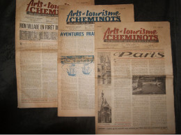 3 Revues "arts Et Tourisme Cheminots 1951-52 - Spoorwegen En Trams