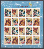 USA 2004 - The Art Of Disney: FRIENDSHIP, Sheet Of 20 Stamps (5 Sets), MNH** - Ungebraucht