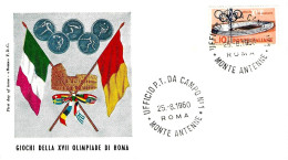 ITALIA ITALY - 1960 ROMA Giochi XVII Olimpiade UFFICIO PT DA CAMPO MONTE ANTENNE Su Busta Speciale Roma - 3511 - Estate 1960: Roma
