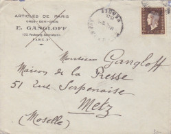Lettre Obl. Chatonnay (horoplan) Le 2/5/45 Sur 2f00 Dulac N° 692 (Tarif Du 1° Mars 45) Pour Metz - 1944-45 Marianne De Dulac