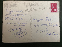 CP TP M DE BEQUET 1,00 3BP De Carnet Bord Numéroté OBL.MEC.6-9 1976 85 L'ILE D'YEU VENDEE - 1971-1976 Maríanne De Béquet