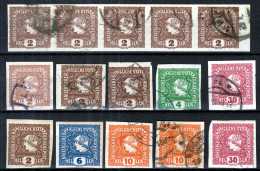 ⁕  Austria 1916 ⁕ Newspaper Stamps Mi.212-216 ⁕ 13v Used + 2v MH - Scan - Zeitungsmarken