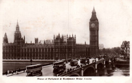 20385 LONDON  House S Of Parlement  & Westminster Bridge    (  2 Scans) - Houses Of Parliament