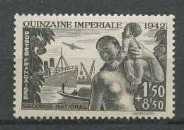 FRANCE 1942 N° 543 ** Neuf MNH Superbe C 1.30 € Avions Planes Femme Africaine Quinzaine Impériale - Unused Stamps