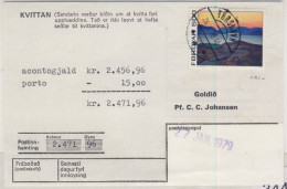 Dänemark/Färöer - 500 Ö. Freimarke, Einzahlungsquittung(?) Torshavn 1979 - Färöer Inseln