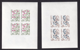 ANDORRE - 20 Et 30 C. Taxes De 1985 En Blocs De 4  Non Dentelés - Unused Stamps