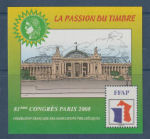 BLOC SOUVENIR  F.F.A.P  ANNEE 2008 N° 2  NEUF** LUXE SANS CHARNIERE / Hingeless / MNH - FFAP