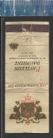 PAVILLON DAUPHINE - LES RESTAURANTS RUC - POCHETTE D'ALLUMETTES  ANCIENNE FRANCE LASTAR LA2443 - Boites D'allumettes - Etiquettes