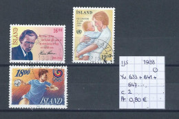 (TJ) IJsland 1988 - YT 633 + 641 + 647 (gest.:obl./used) - Usados