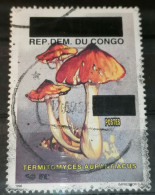 D.R. Congo 50/35000 Mushrooms, Year 2000 Overprint - Oblitérés