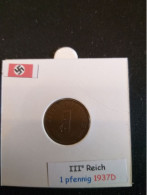 Pièce De 1 Reichspfennig De 1937D - 1 Reichspfennig