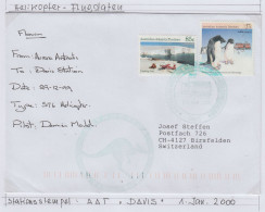 AAT Davis Heli Flight From Aurora Australis To Davis 29.12.1999 (AS152B) - Storia Postale