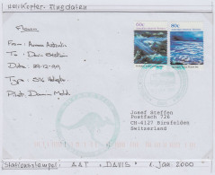 AAT Davis Heli Flight From Aurora Australis To Davis 29.12.1999 (AS152C) - Covers & Documents