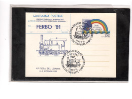 TEM19418 - BOLOGNA 5.11.1981  /  FDC  INTERO POSTALE CAT. FILAGRANO C.187 - " FERBO '81 " - Esposizioni Filateliche