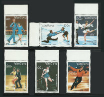 Laos 1989 Yvert 903/908 ** Jeux Olympiques D'Albertville - Winter Olympics 1992 - Bdf ( 1è Serie ) - Inverno1992: Albertville