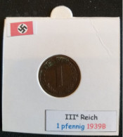 Pièce De 1 Reichspfennig De 1939B (Vienne) - 1 Reichspfennig