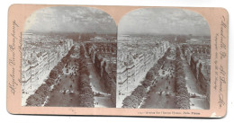 Paris. Photo Stéréo Sur Carton 178x89 Mm. Avenue Des Champs Elysées (vue Prise De L'Arc De Triomphe) - (GF3891) - Stereoscopic