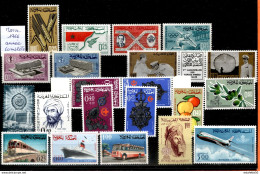 Maroc;1966,année Complète,TP N°497 à 513 + PA 114,115  ;NEUFS **,MNH;avec Toutes Les Têtes-bêches,Morocco,Marruecos - Morocco (1956-...)