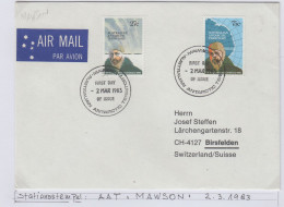 AAT Douglas Mawson Centenary 2v FDC Ca Mawson 2.3.1983 (AS153A) - FDC