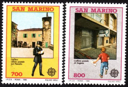 SAN MARINO 1990 EUROPA: Post Offices, Architecture. Complete Set, MNH - 1990