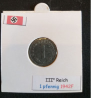 Pièce De 1 Reichspfennig De 1942F (Stuttgard) - 1 Reichspfennig