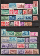 USA. Lot De 43 Timbres Neufs ** Commemoratifs & Personnalités Années 1950 à 1955 - Neufs