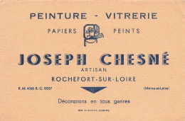 Rochefort Sur Loire * Peinture Vitrerie Joseph CHESNE Artisan * Carte De Visite Ancienne - Other & Unclassified