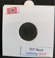 Pièce De 1 Reichspfennig De 1942F (Stuttgard) - 1 Reichspfennig