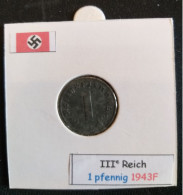 Pièce De 1 Reichspfennig De 1943F (Stuttgard) - 1 Reichspfennig