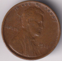 1911 , LINCOLNT CENT - 1909-1958: Lincoln, Wheat Ears Reverse