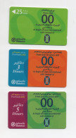 Bahrain Phonecards -  Add An Extra Zero To International Call  - 3 Cards Set - ND 2000 Used Cads - Baharain