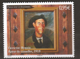 Andorre Français 2011 N° 708 ** Art, Tableau, Francesc Borràs, Oeuvre, Portrait De Conseiller, Tricorne, Conseil Général - Nuovi