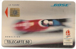 Telecarte F 218 Bose Bobsleigh 50 Unités Luxe SO3 - 1991