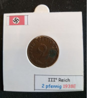 Pièce De 2 Reichspfennig De 1938E (Muldenhütten) - 2 Reichspfennig