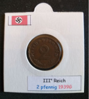 Pièce De 2 Reichspfennig De 1939G (Karlsruhe) - 2 Reichspfennig